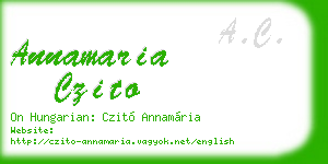 annamaria czito business card