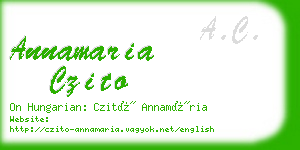 annamaria czito business card
